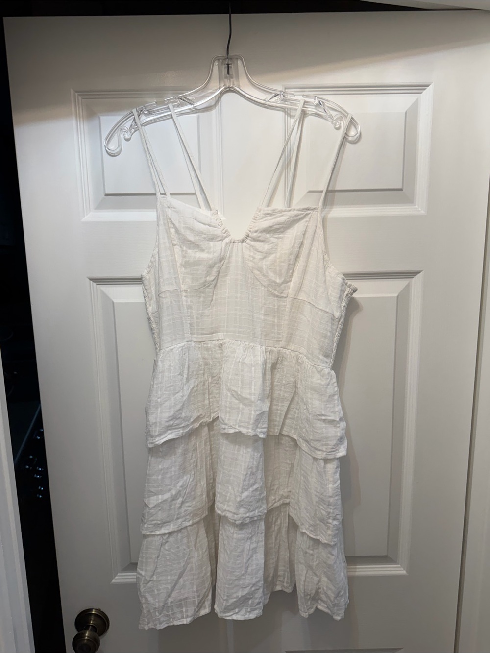 American Eagle White Smocked Gauze Cami Dress - Picture 1 of 4